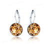 Bella Drop Earring for Women Christmas Birthday Austrian Crystals Round Cut Dangle Silver Gold Color Pierced Jewelry - Image 21