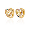Stainless Steel Heart Earrings For Women Gold Color Zircon Love Heart Drop Earring Wedding Aesthetic Jewelry Gift - Image 11