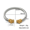 Stainless Steel Cable Wire Bracelets Dragon Tiger Wolf Design Adjustable Size Open Cuff Bangle for Women Men Jewelry - Image 6