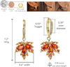 Dainty Rhinestone CZ Dangling Golden Leaf Small Hoop Dangle Earrings for Women Prom Wedding Leaf Jewelry Gift - Image 5