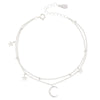 Sweet Temperament Silver Adjustable Star Moon Double-layer Bracelet for Women Summer Jewelry Accessories Gift Colorfast - Image 5