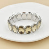 crystal Women charm bracelet colorful Geometric rhinestone elastic thread red white Elliptical glass bracelet - Image 20