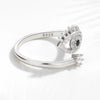 Evil Eye Ring Open Luck Blue Stone Cubic Zirconia Silver Adjustable Finger Ring For Women Jewelry - Image 2