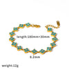 Gold Plated Stainless Steel Bracelet with Delicate Cubic Zirconia Party Jewelry Gift - Image 9