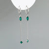 Silver Ear Needle Minimalist Tassel Hoop Earrings For Women Crystal Zircon Huggie Earring Jewelry - Image 8
