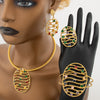 Gold Plated Jewelry Set Wife Women Crystal Necklace Earring Bracelet Ring African Bridal Wedding Party Christmas Gift - Image 2
