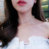 Pearl Beaded Choker Necklace with a Short Chain - Image 13
