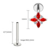 Titanium Marquise Flower Helix Stud 16G Four-Petal CZ Floral Cartilage Tragus Conch Ear Piercing Jewelry - Image 12