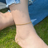 Summer Gold Color Anklets For Women Stainless Steel Firga Chain Feet Jewelry Layered Link Chain Accessory - Image 6