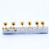 Two-Piece Stainless Steel CZ Cartilage Stud Earring Set for 20G Piercings - Image 2
