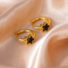 316L Stainless Steel Heart Water Drop Square Zircon Hoop Earrings For Women Men Personality Design Jewelry Gifts - Image 27
