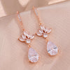 Elegant Marquise Zircon Dangle Earrings For Women Clear Teardrop CZ Crystal Hook Earrings Bridal Wedding Banquet Party Jew - Image 3