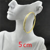 Clipped on Ears Women's Earrings with No Piercings No Pain Big Circle 5cm Round Casual Young Exaggerated Personality - Image 1