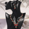 Rhinestone Necklace and Drop Earring Set in Multiple Color Styles - Image 16