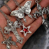 5Pcs Gothic Necklace Set For Women Halloween Jewelry Heart Bat Spider Cross Pendant Sweater Chain Daily Accessories Gift - Image 7