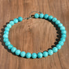 12mm Stone Round Beads Necklace Bohemian Colorful Vacation Neck Decor Women Handmade Choker - Image 12