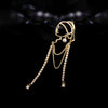 Creative Full Zircon Tassel Girl Wearing Pearl Earrings Brooch for Women Retro Corsage Suit Pin Jewelry Accessories - Image 8