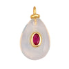 Heart Drop Shape Pendant Necklace,Amethyst Turquoise Red Black Agate Jade Agate Amethyst Amazonite Jewelry Supplies - Image 24