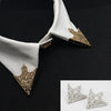 Classic Triangle Hollowed Out Shirt Collar Pin for Men Women Crown Collar Corner Badge Brooch Jewelry Accessories - Image 1