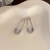 Creative Unisex Punk Rock Style Safety Pin Ear Hook Stud Earrings Metal Pin Earring Jewelry for Women Men - Image 5