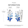 Butterfly Hoop Earrings with Colorful Cubic Zirconia - Image 24