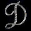 Crystal Rhinestone 26 Letters Women Collar Brooch Pin Corsage Bouquet Jewelry - Image 13