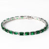 Emerald Cubic Zirconia CZ Tennis Bracelets for Women Gold Plated Charm Green Female Bangles Wedding Jewelry Gift - Image 18