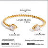 Minimalist Round White Zircon Double Layer Hollow Bracelet Pvd Stainless Steel Stackable Cuff Bangle Women - Image 7