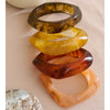 63mm Resin Thick Wrist Bracelet Bangle Autumn Winter Style Statement Jewelry Coffee Amber Champagne Pink - Image 5