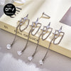 Titanium Star Ear Cartilage Nail Chain Pendant Cross Zircon Earnail Women's Perforated Jewelry - Image 2