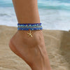 6pcs Set Charm Summer Beach Acrylic Round Ball Beaded Starfish Anklet for Women Multilayer Foot Jewelry Holiday Accessory Gift - Image 12