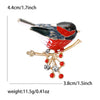 Magpie Brooch Cute Bird Flower Enamel Rhinestone Corsage Pin Clothing Accessories Jewelry - Image 25