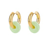 Stone Drop Earrings for Women Stainless Steel Gold Color Opal Round Earrings Wedding Christmas Jewerly Gift - Image 7