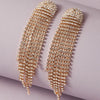 2PC Women's Copper Claw Chain Long Tassel Earrings Outdoor Travel Carnival Banquet Party Holiday Dressing - Image 2