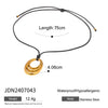 Geometric Pendant Necklace with Wax Cord and Metal Finish Options - Image 26