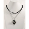 Gothic Ellipse Black Bat Pendant Necklace for Women Punk Halloween Goth Jewellery Gift - Image 4