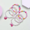 6pcs/set Bracelet Party Bracelets Star Heart Candy Color Beads Children Kids Beads Bracelets Rings Set for Girls Gift - Image 6