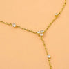 Metal Crystal Chain Finger Bracelet for Women Simple Gold Color Zircon Geometric Hand Chain Bracelet Wedding Jewelry Gift - Image 5