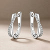 Twisted Line Hoop Earrings with Cubic Zirconia Accents in Multiple Colors - Image 7