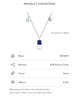Modian Exquisite Square Blue Zirconia Pendant 100% 925 Sterling Silver Constellation Taurus Necklace Link Chain For Women Gift