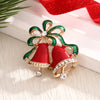 Christmas Jewelry Sweet Alloy Enamel Rhinestone Christmas Bells Brooch Pin For Women Clothing Accessories - Image 10