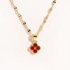 316L Stainless Steel Chain Violet Clover Pendant Necklace for Women Colored Crystal Neck Female Wedding Jewelry Gift - Image 10