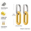 Two Tone Circle Hoop Earring for Women, Hammered Stainless Steel Women's Mini Huggie Earrings, Gold Plated Small Hoops - Image 10