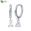 Silver Needle Geometric Pendant Gold Earrings CZ Delicate Hoop Earrings for Women Wedding High Jewelry Gifts - Image 7