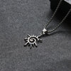 Creative Sun Flame Pendant Necklace Punk Hip Hop Retro Hipster Men's Hollowed Out Stainless Steel Necklace Jewelry Gift - Image 4