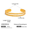 Minimalist Gold Color Plated Stainless Steel Hammer Pattern Double Layer Bracelet Foldable Wrinkle Bracelet Women's J - Image 9