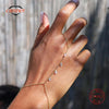 Silver Sparking Hand Chain Bracelets For Women Geometric CZ Eight-pointed Star Bracelets Jewelry - Image 1