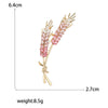 Crystal Ear of Wheat Brooches For Women Men Beautiful Rhinestone Plant Brooch Pin Casual Party Accessories Jewelry Gift - Image 4