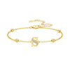 Silver Zircon Gold 26 Letter Bracelets For Woman Simple Jewelry Wedding Party GiftS Jewelry A - Image 32