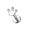 16G 316L Stainless Steel Labret Stud with Decorative Screw-Fit Top for Cartilage Piercings - Image 9